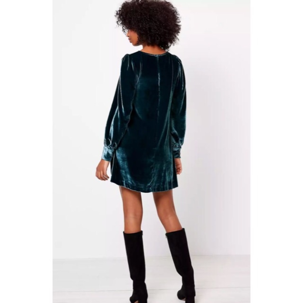 NWT Emerald Velvet Dress - Picture 3 of 4